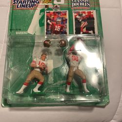 Joe Montana N Jerry Rice Double Starting Line Up Set