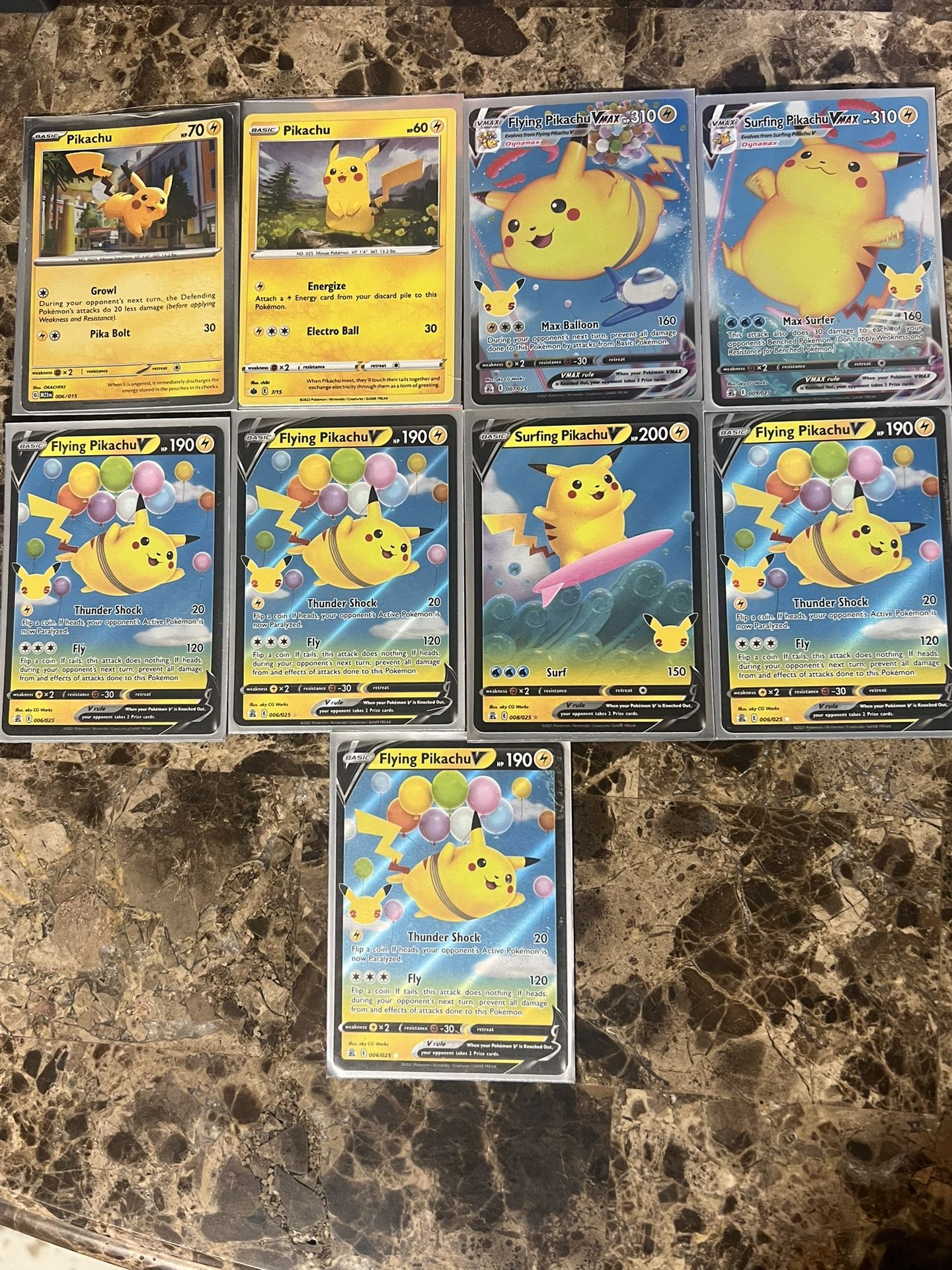 Pikachu Pokémon cards