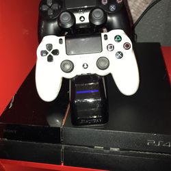 PS4 With 2 Controllers And Accounts With Games