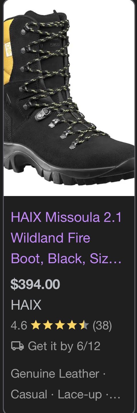 Fire Proof Boots Like New GENUINE LEATHER