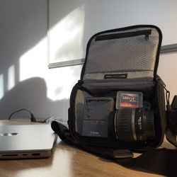 Canon EOS DSLR Camera Bundle w/ 50mm Lens, Bag & Extras - Tested Works Great