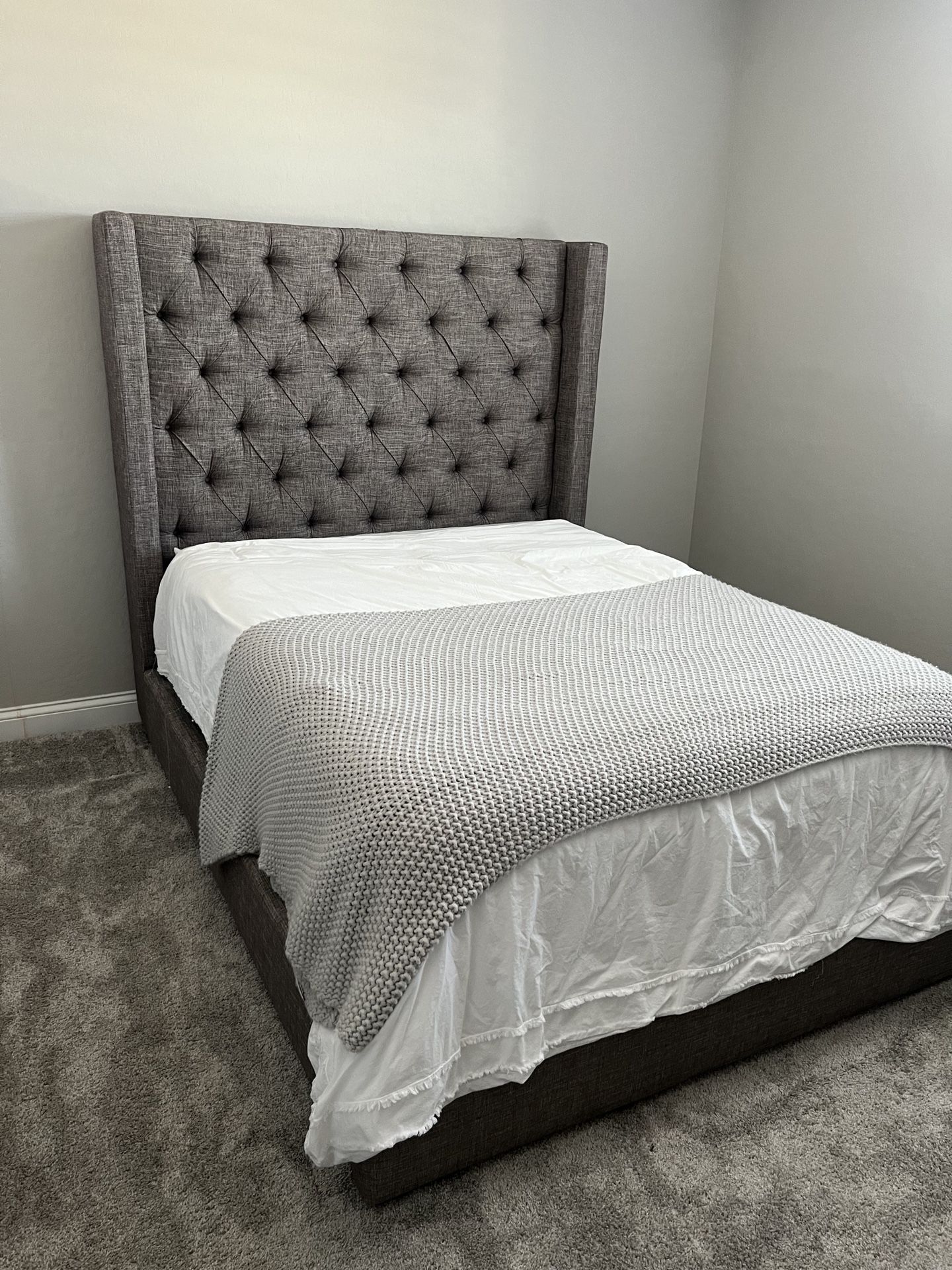 Upholstered Queen Bed Frame Only