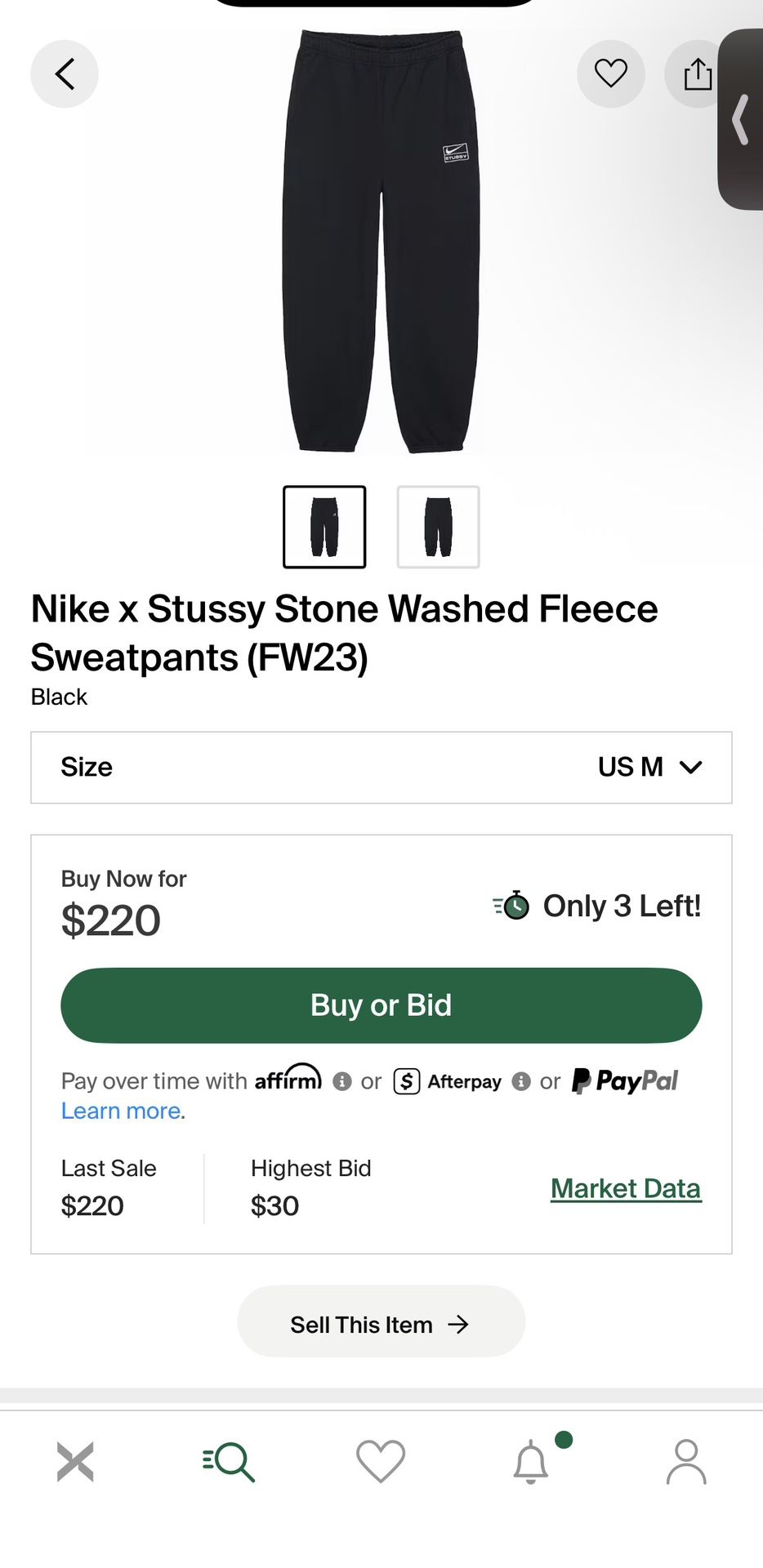 Nike X Stussy Sweatpants