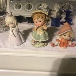 Three  Whimsicalf figurines  Precious moments