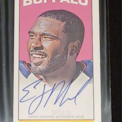 Buffalo Bills Tall Boy Card 2013 EJ Manuel Autographed Signed Florida State