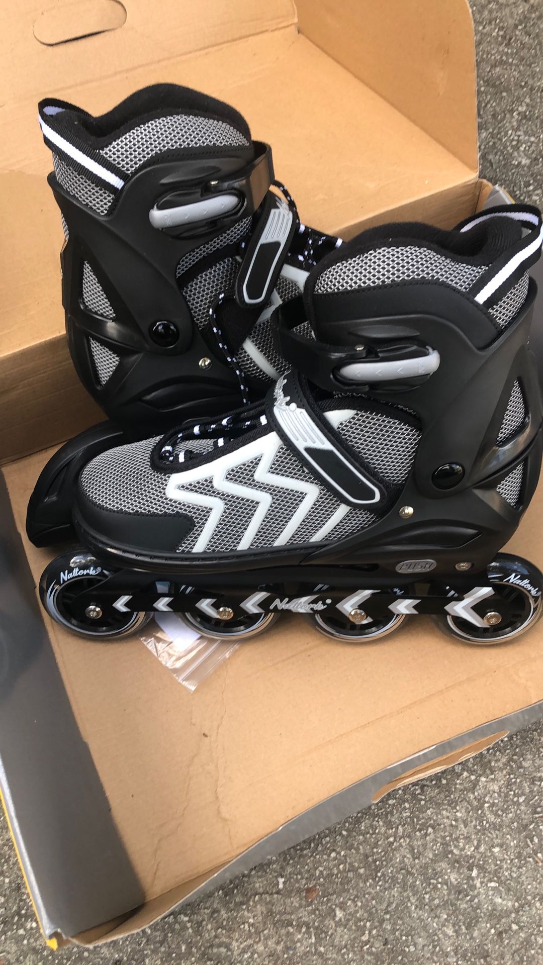 Roller Blades Black Size 42-45 Adjustable