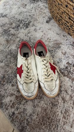 Golden Goose Ball Star Sneakers White Red