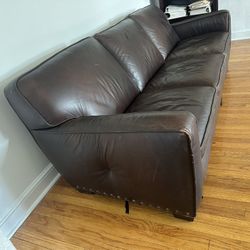 Good Quality Leather Sofa Brown