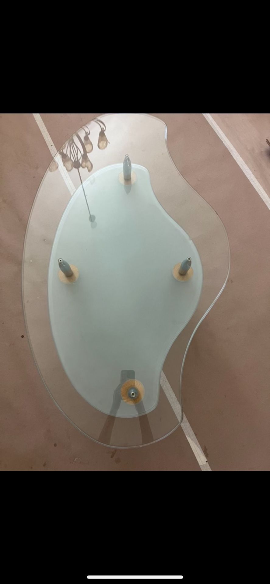 Wooden Glass Coffee Table. 16 Hight And 46 Width.