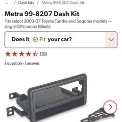 single Din Dash Kit