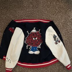 Empyre Brick Navy & White Varsity Jacket