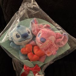 Valentines Stitch And angel Bouquet 