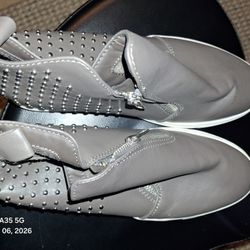 Women's Size 8.5 Studded Sneaker Boots 