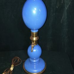RARE 1853,French Blue Opaline Gasogene Lamp