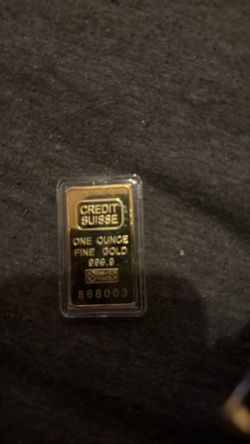 Credit suisse one ounce fine gold bar