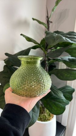 Green Tinted Home Decor-Flower Vase