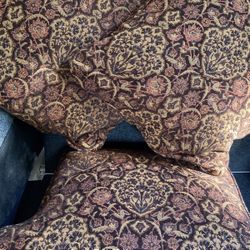 Cushion and two pillows