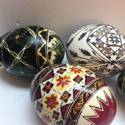 Hand painted ukranian decorator eggs