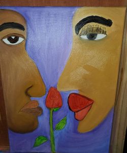 I LOVE YOU" OIL PAINTING