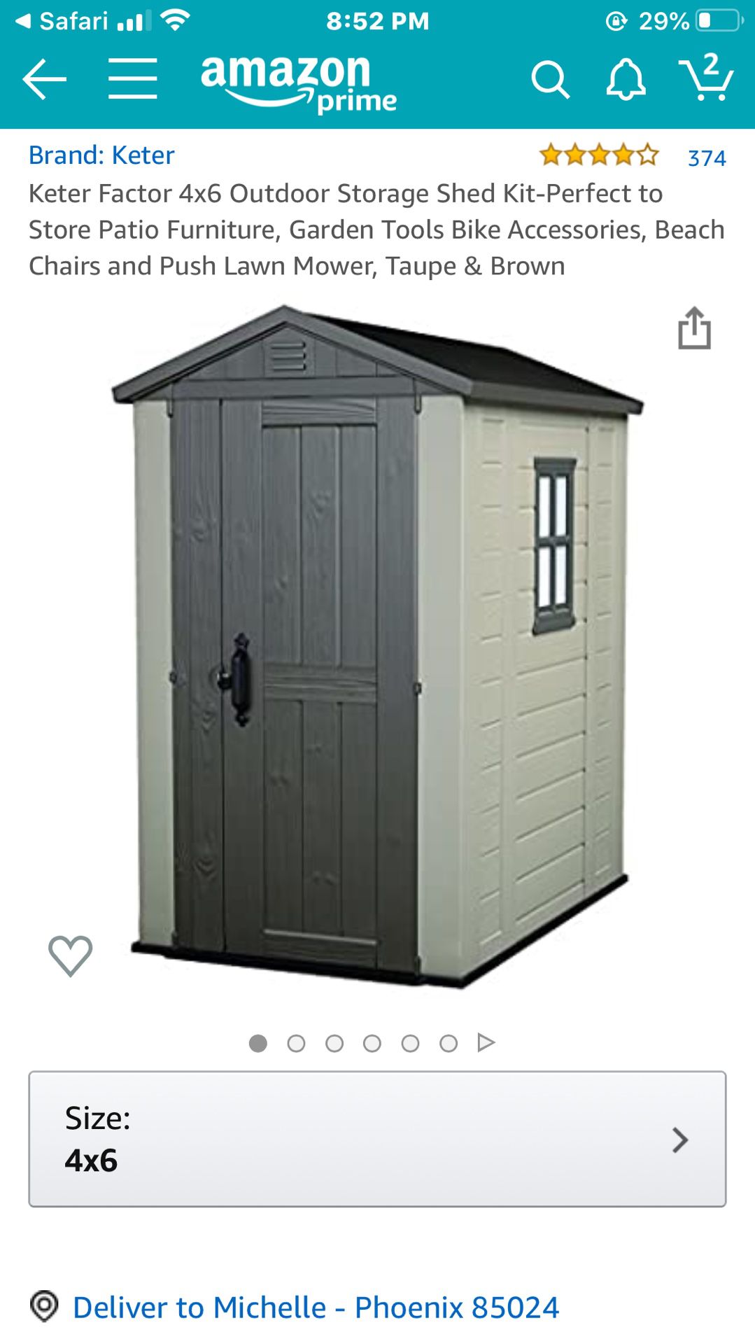Keter Factor 4x6 Outdoor Storage Shed Kit