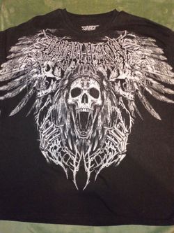 Savage Black Graphic Skull T-Shirt