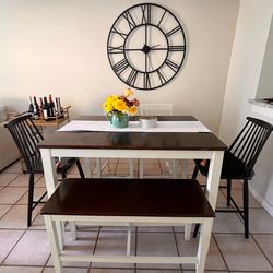 Barn house themed dining table and chairs