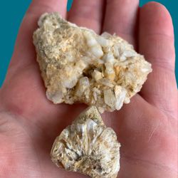 Pair Quartz Crystal Clusters. Crystals Gemstones Rocks Minerals