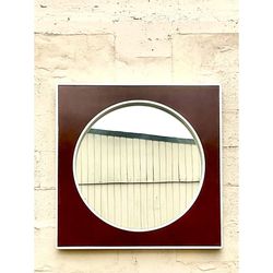Vintage Contemporary Majestic Company Brushed Chrome Circle Mirror