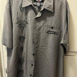 Harley Davidson Button Down Shirt Y2K