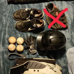 Baseball Bag With Bat,Gloves, Helmet,Baseballs,  Turf Shoes