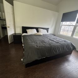 IKEA MALM King Bedroom Set – Bed Frame, Mattress, 2 Nightstands & Dresser