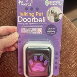 Talking pet doorbell – never been used