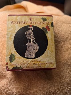 Waterford Crystal 12 Days of Christmas Nine Ladies Dancing Ornament 9th Edition 2003