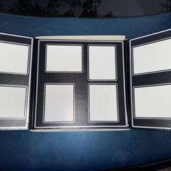 Focal Point Leather Folio 8 Picture/Photo Tri-Fold Display