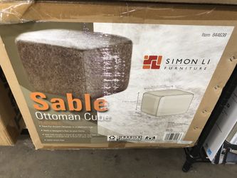 Brand New Sable Ottoman Cube