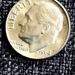 1964 D silver Roosevelt Dime 90% Pure Silver