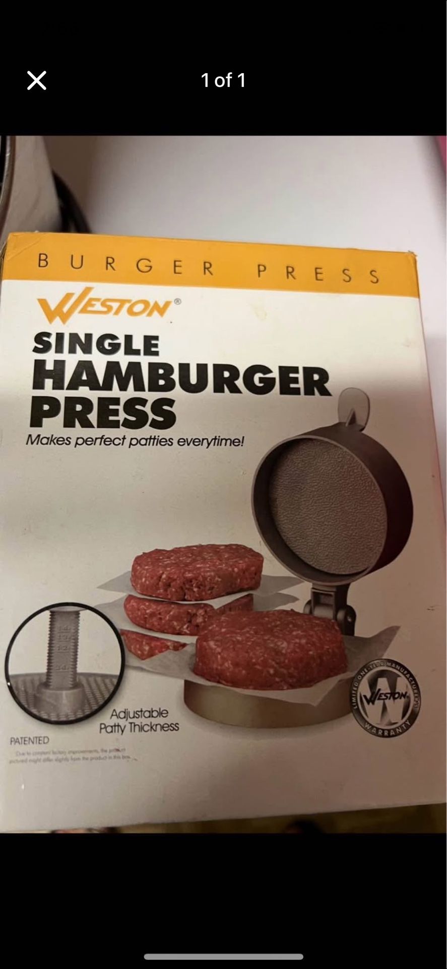 Single Hamburger Press