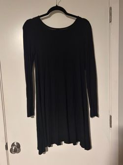 Old Navy Black Long Sleeve Swing Dress