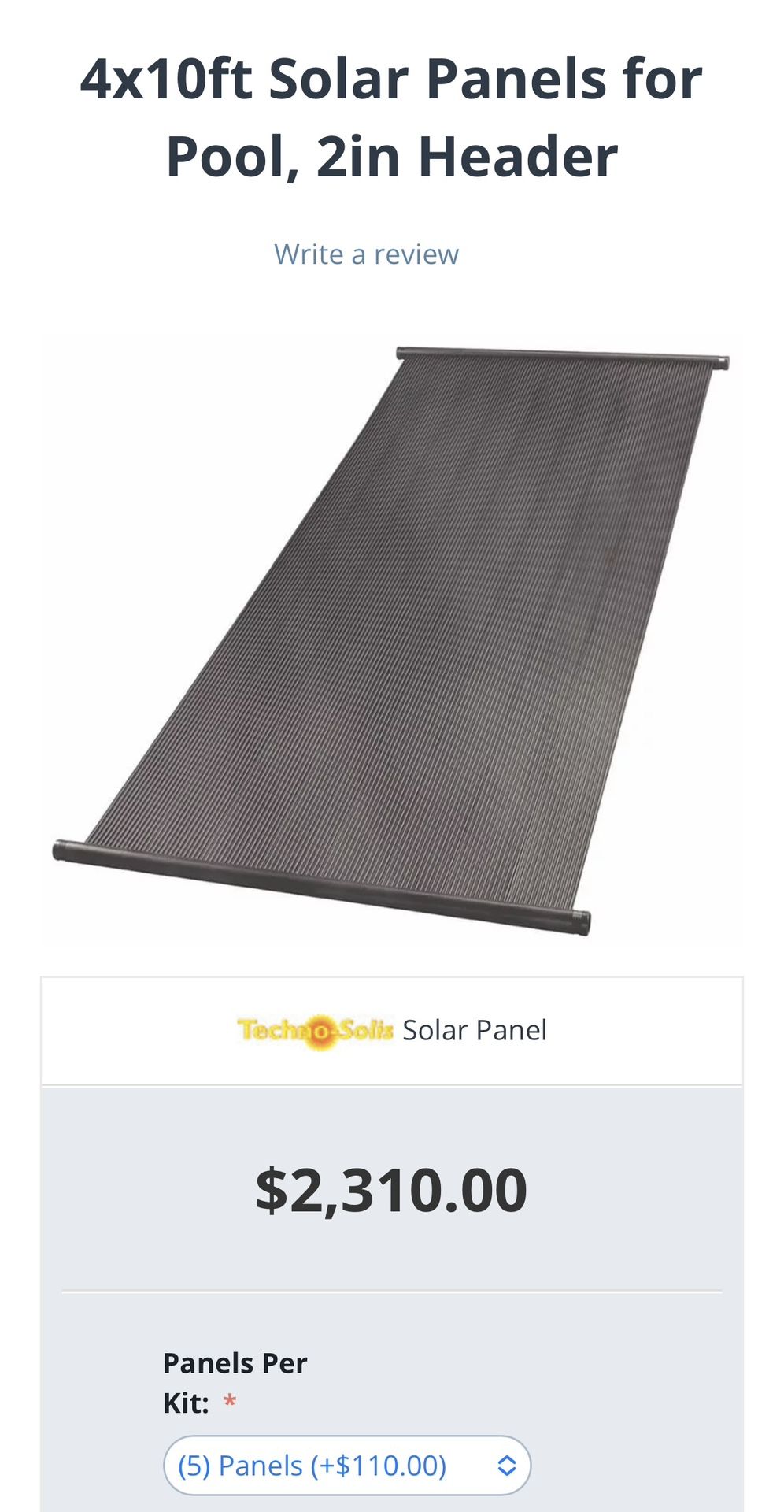 Pool Solar Panels