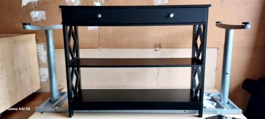 Black Side Board 1 Drawer 2 Shelves