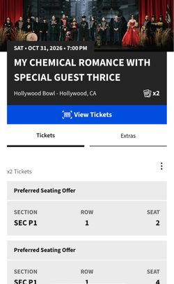 My Chemical Romance tickets