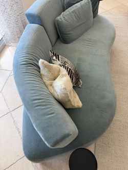 Il Loft Italian Blue Velvet Sofa