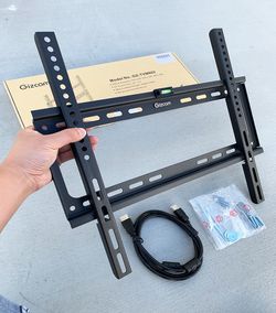 $10 (BRAND NEW) Fixed 26”-55” TV Wall Mount Bracket Low Profile, Max 110Lbs (w/ 5ft HDMI Cable)