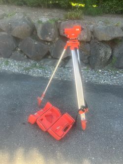Older Sokkisha full land survey set tri pod and  original camera box.