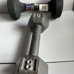 Dumbbells, 10 pounds/8 pounds