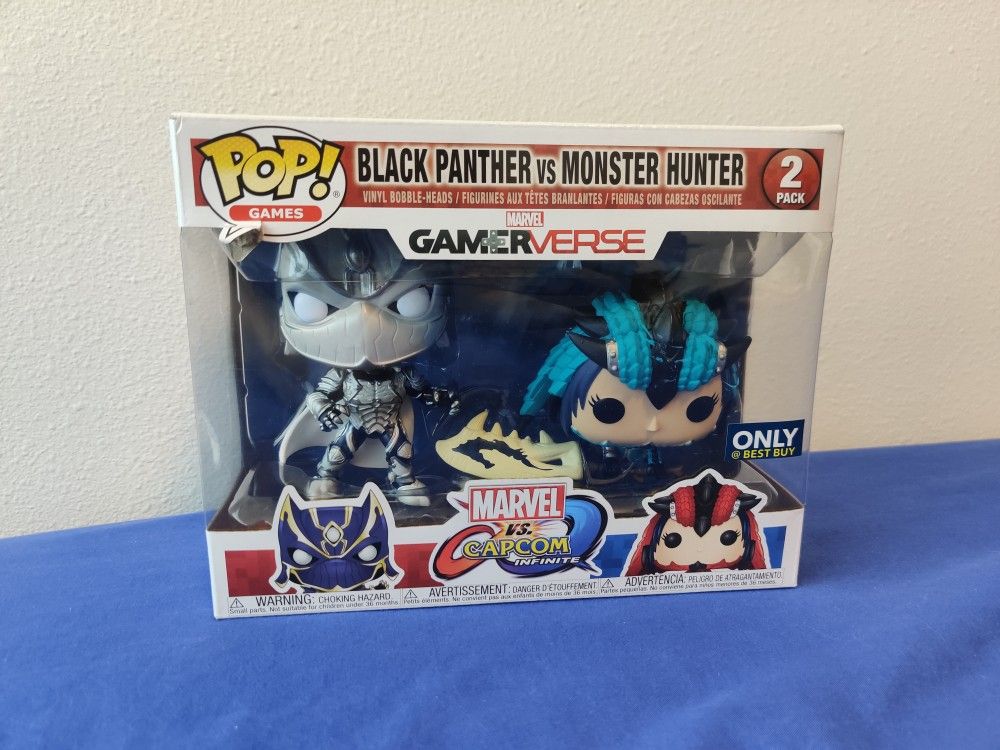 Funko Pop Best Buy Exclusive Black Panther Vs Monster Hunter 2 Pack