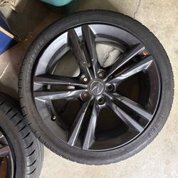 Acura Integra A-spec Rims And Tires (shark Grey)