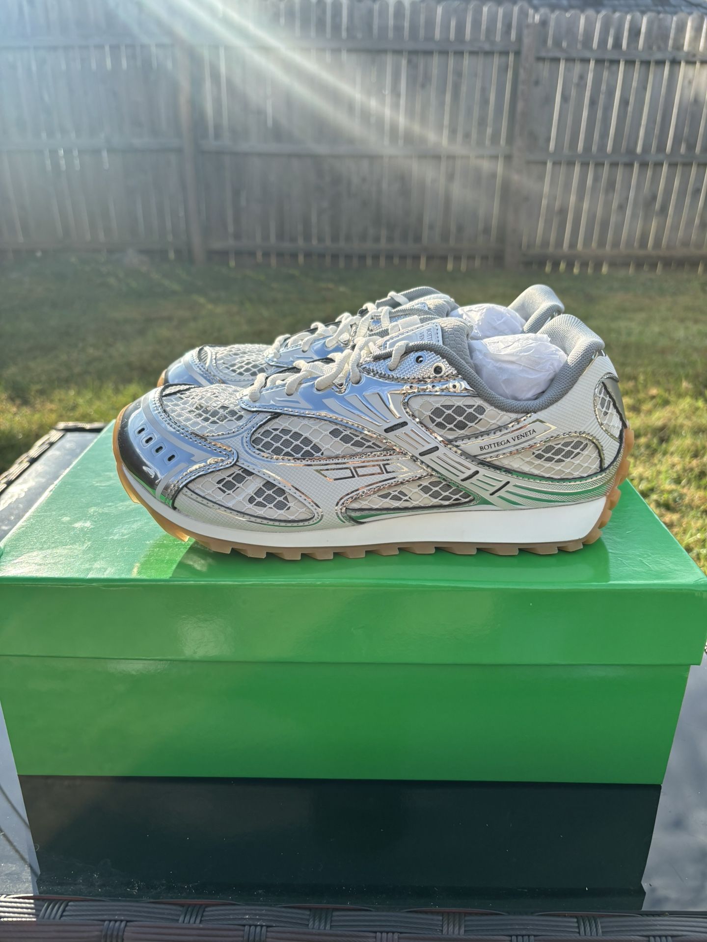 Bottega Orbit Silver Sz 44