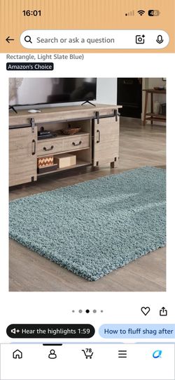 Brand New 4’x6’ Area Rug - slate blue