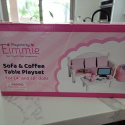 Brand New In Box Playtime By Eimmie Sofa & Coffee Table Playset
